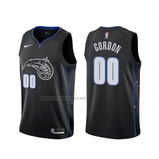 Camiseta Orlando Magic Aaron Gordon #00 Ciudad Negro