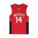 Camiseta Pelicula Wildcats Bolton #14 Rojo