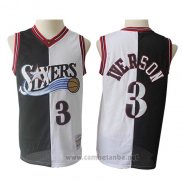 Camiseta Philadelphia 76ers Allen Iverson #3 1996-97 Retro Negro