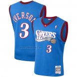 Camiseta Philadelphia 76ers Allen Iverson #3 Retro Azul2
