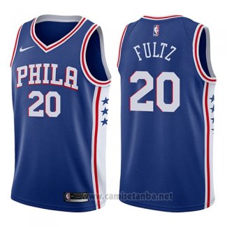 Camiseta Philadelphia 76ers Markelle Fultz #20 2017-18 Azul