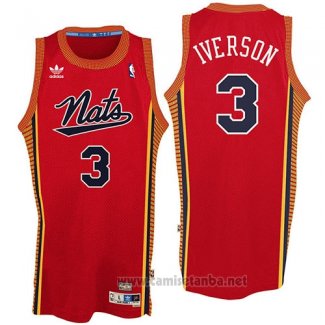 Camiseta Philadelphia 76ers Nata Allen Iverson #3 Retro Rojo