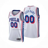 Camiseta Philadelphia 76ers Personalizada Association 2024-25 Blanco