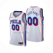 Camiseta Philadelphia 76ers Personalizada Association 2024-25 Blanco