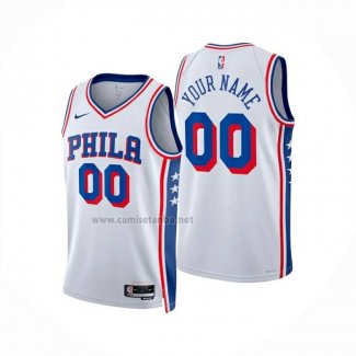 Camiseta Philadelphia 76ers Personalizada Association 2024-25 Blanco