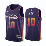 Camiseta Phoenix Suns Damion Lee NO 10 Ciudad 2023-24 Violeta