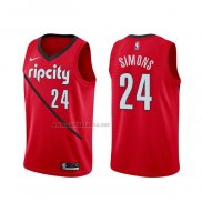 Camiseta Portland Trail Blazers Anfernee Simons #24 Earned Rojo
