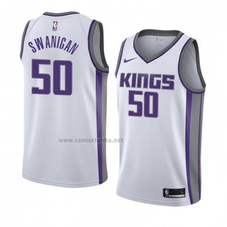 Camiseta Sacramento Kings Caleb Swanigan #50 Association 2018 Blanco