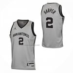 Camiseta San Antonio Spurs Dylan Harper NO 2 Statement 2025-26 Gris