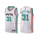 Camiseta San Antonio Spurs Keita Bates-Diop #31 Ciudad 2021-22 Blanco