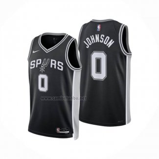 Camiseta San Antonio Spurs Keldon Johnson NO 0 Icon 2025-26 Negro