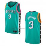 Camiseta San Antonio Spurs Keldon Johnson #3 Ciudad 2022-23 Verde