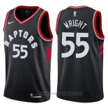 Camiseta Toronto Raptors Delon Wright #55 Statement 2017-18 Negro