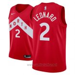 Camiseta Toronto Raptors Kawhi Leonard #2 Earned 2018-19 Rojo