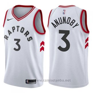 Camiseta Toronto Raptors Og Anunoby #3 Association 2017-18 Blanco