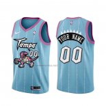 Camiseta Toronto Raptors Personalizada Ciudad 2020-21 Rosa Azul