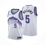 Camiseta Utah Jazz Cody Williams NO 5 Association 2025-26 Blanco