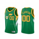 Camiseta Utah Jazz Jordan Clarkson #00 Earned 2020-21 Verde