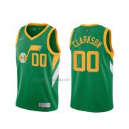 Camiseta Utah Jazz Jordan Clarkson #00 Earned 2020-21 Verde