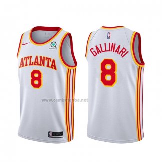 Camiseta Atlanta Hawks Danilo Gallinari #8 Association 2020-21 Blanco