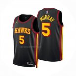 Camiseta Atlanta Hawks Dejounte Murray NO 5 Statement 2025-26 Negro