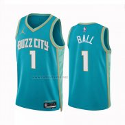 Camiseta Charlotte Hornets Lamelo Ball #1 Ciudad 2023-24 Verde