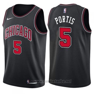 Camiseta Chicago Bulls Bobby Portis #5 Statement 2017-18 Negro