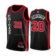 Camiseta Chicago Bulls Max Heidegger #20 Ciudad 2023-24 Negro