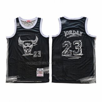 Camiseta Chicago Bulls Michael Jordan NO 23 Mitchell & Ness 1997-98 Negro1
