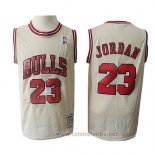 Camiseta Chicago Bulls Michael Jordan #23 Retro Crema