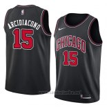 Camiseta Chicago Bulls Ryan Arcidiacono #15 Statement 2018 Negro Rojo
