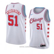 Camiseta Chicago Bulls Ryan Arcidiacono #51 Ciudad 2018 Blanco Rojo