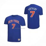 Camiseta Corta Manga New York Knicks Carmelo Anthony NO 7 Azul