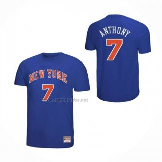 Camiseta Corta Manga New York Knicks Carmelo Anthony NO 7 Azul