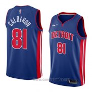 Camiseta Detroit Pistons Jose Calderon #81 Icon 2018 Azul