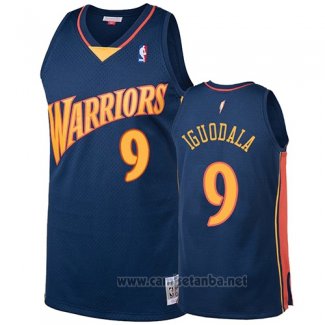 Camiseta Golden State Warriors Andre Iguodala #9 2009-10 Hardwood Classics Azul