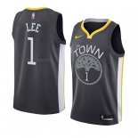 Camiseta Golden State Warriors Damion Lee #1 Statement 2018 Negro