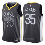 Camiseta Golden State Warriors Kevin Durant #35 Statement 2017-18 Negro