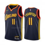 Camiseta Golden State Warriors Klay Thompson #11 Ciudad 2020-21 Negro