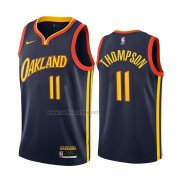 Camiseta Golden State Warriors Klay Thompson #11 Ciudad 2020-21 Negro