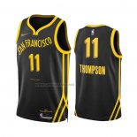 Camiseta Golden State Warriors Klay Thompson #11 Ciudad 2023-24 Negro