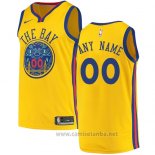 Camiseta Golden State Warriors Personalizada 17-18 Amarillo