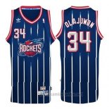 Camiseta Houston Rockets Hakeem Olajuwon #34 Retro Azul