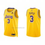 Camiseta Los Angeles Lakers Anthony Davis #3 75th Anniversary 2021-22 Amarillo