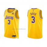 Camiseta Los Angeles Lakers Anthony Davis #3 75th Anniversary 2021-22 Amarillo