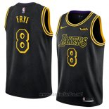 Camiseta Los Angeles Lakers Channing Frye #8 Ciudad 2018 Negro