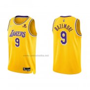 Camiseta Los Angeles Lakers Kent Bazemore #9 75th Anniversary 2021-22 Amarillo