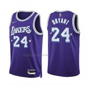 Camiseta Los Angeles Lakers Kobe Bryant #24 Ciudad Edition 2021-22 Violeta