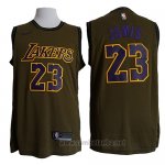 Camiseta Los Angeles Lakers Lebron James #23 Nike Verde