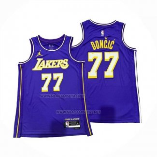 Camiseta Los Angeles Lakers Luka Doncic NO 77 Statement 2025-26 Violeta